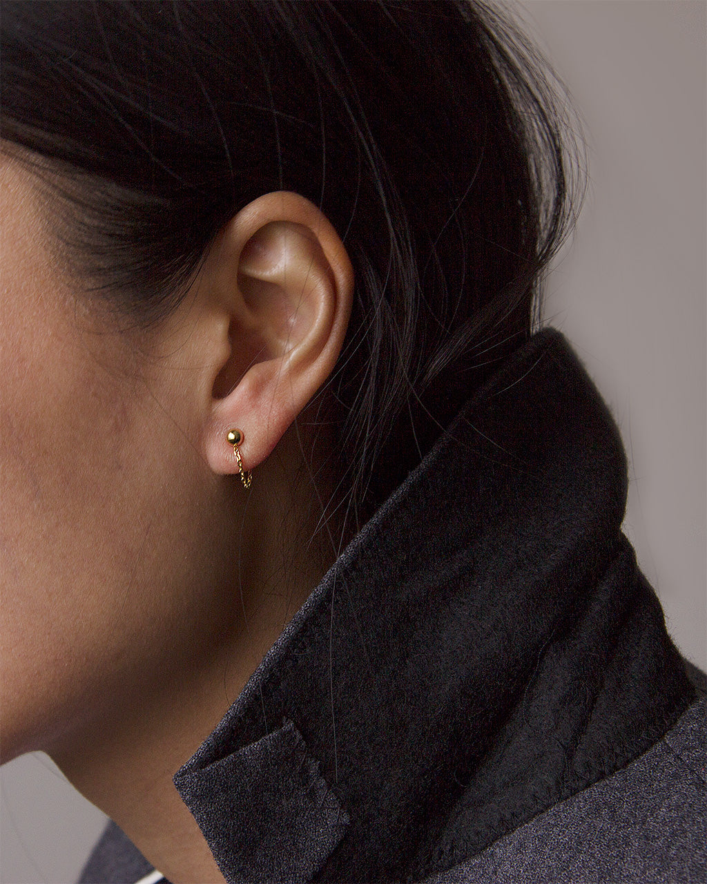 14k Yellow Gold Diamond Stud Earrings 2mm - Aria | Linjer Jewelry